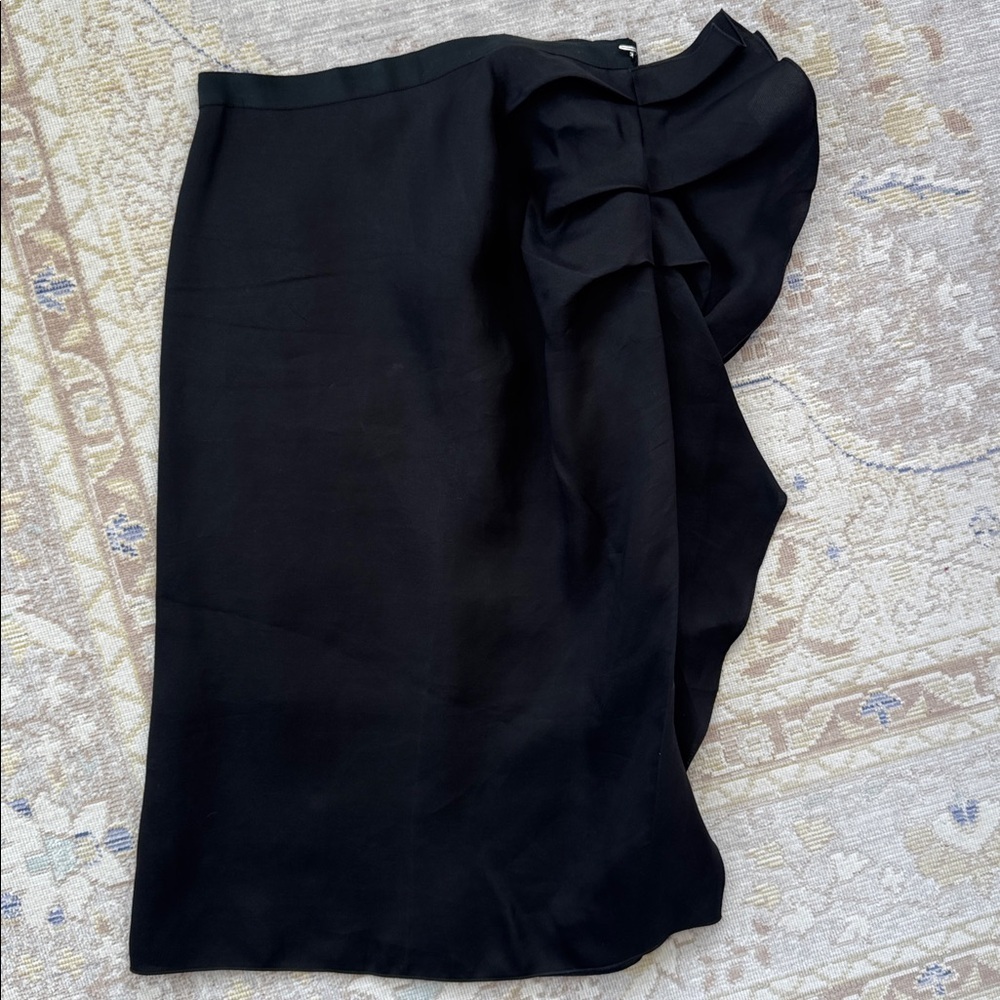Lanvin 2007 Black Silk Skirt Size 40 - Picture 11 of 12